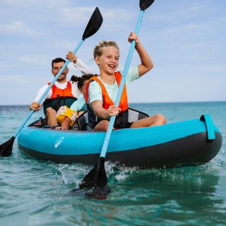 Canoa Kayak Hinchable Tribord 100+ Azul 2/3 Plazas