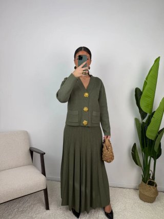 Conjunto de punto azul y oro