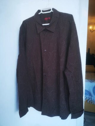 Camisa Levi's XL Casino Marrón y Plateado