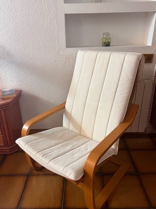 Sillón Relax Ikea POÄNG madera y cojín