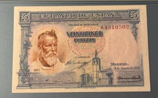 25 Pesetas España 1936 PMG 65 Gem Uncirculated