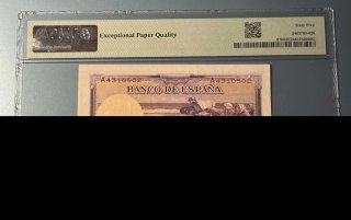 25 Pesetas España 1936 PMG 65 Gem Uncirculated
