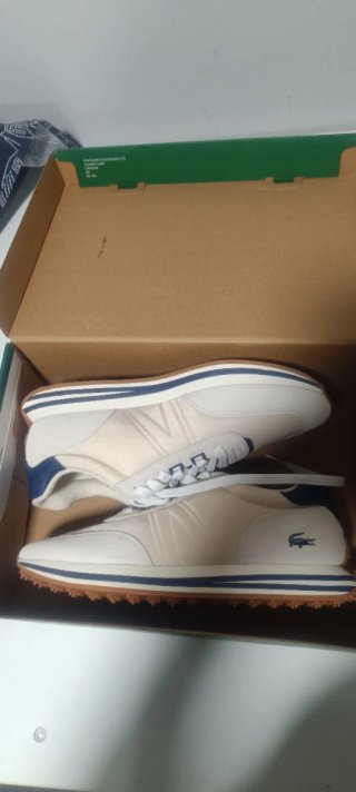 Sneakers Lacoste Beige e Blu