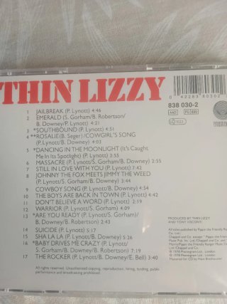Thin Lizzy Live and Dangerous CD (Alemania)