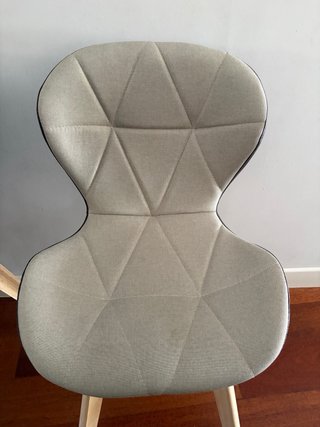 3 Sillas Comedor Beige y Gris