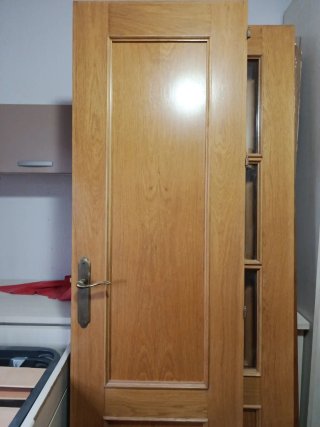 Puertas de madera con cristal