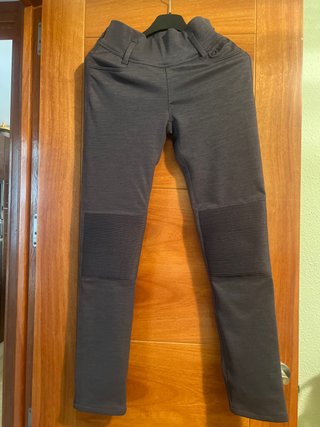 Pantalón Moto Mujer Gris con Protección Rodilla
