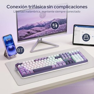 Teclado K745 Pro Mecánico Gaming Tri Modo RGB NUEV