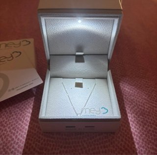 Collana punto luce Mey oro bianco