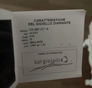 Collana punto luce Mey oro bianco
