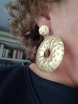 Orecchini vintage pendenti dorati