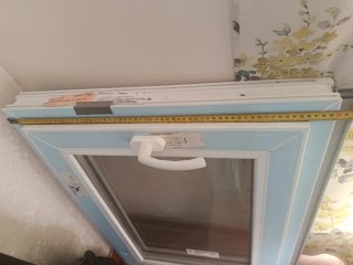 Ventana PVC con Manilla Blanca 60 x 80cm