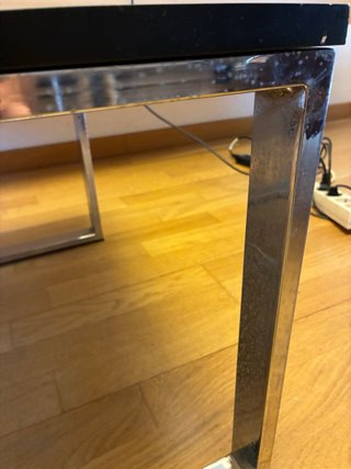Tavolo ausiliario design legno e acciaio