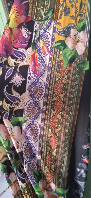 Pantaloni estivi floreali patchwork