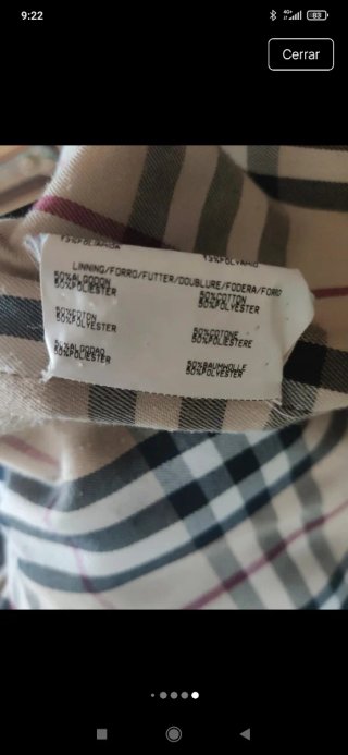 Chaquetón Burberry Beige