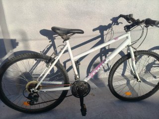 Bicicleta blanca de niña
