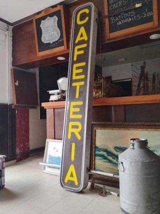 Cartel Luminoso CAFETERIA Antiguo