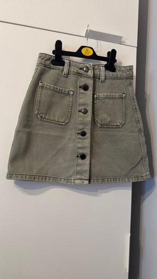Falda vaquera corta verde militar Talla XXS