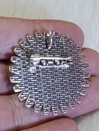Broche y colgante niña y gato plata