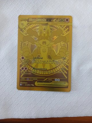 Mega Lucario EX Carta Pokémon Dorada
