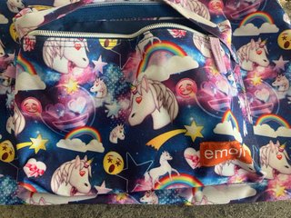 Zaino scuola unicorno galassia emoji