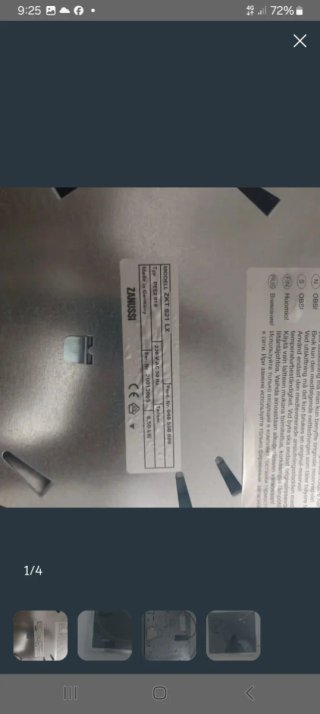 Vitrocerámica Zanussi 4 fuego