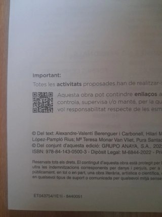Libros 2 y 3 trimestre 3ESO ANAYA VALENCIÀ