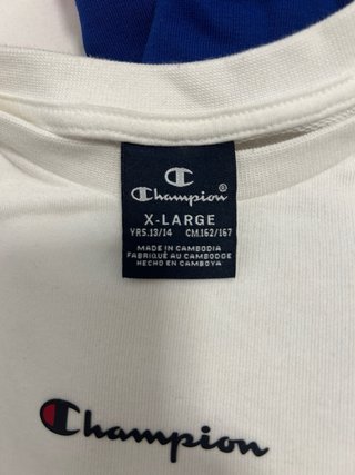 Sudadera Champion Blanca Talla XL Niños