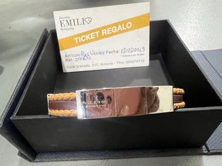 Pulsera Viceroy Acero y Piel Marrón