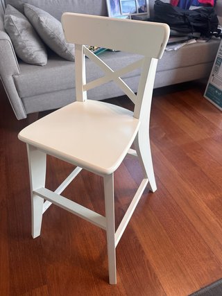 Silla junior alta Ingolf color blanco
