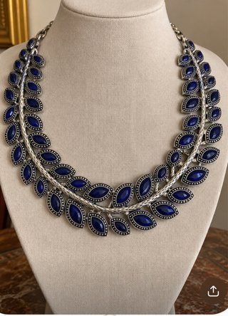 Collana Zara blu e argento