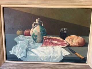Bodegón - aceite sobre lienzo - cuadro con marco