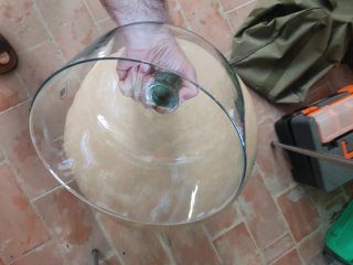 Campana de cristal con pomo