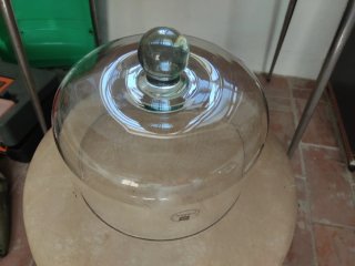Campana de cristal con pomo