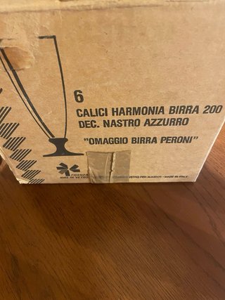 6 Bicchieri Peroni Nastro Azzurro