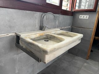 Fregadero doble mármol antiguo