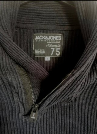 Jersey Sudadera Punto Negro Cremallera