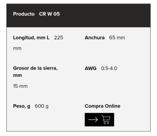Alicate Terminales Carraca Bahco CR W 05