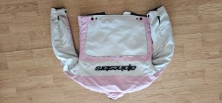 Chaqueta de moto Alpinestars rosa y gris