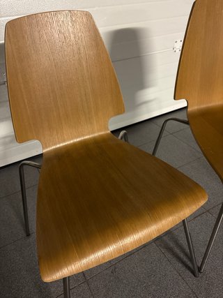 Set di 2 sedie da cucina in legno e metallo