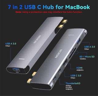 Hub USB-C MOKiN 7 en 2 para MacBook
