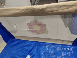 Cuna portátil plegable azul