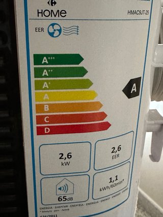 Aire Acondicionado Portátil HOME Blanco HMAC9JT-25