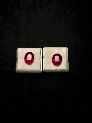 Rubies Certificated oval cut rojo sangre