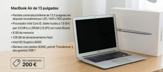 MacBook Air 13 Intel Core i5 8GB RAM 128GB SSD