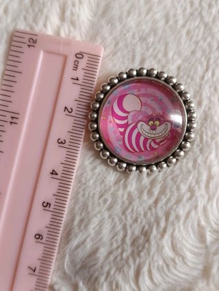 Broche Redondo Diseño Gato Rosa