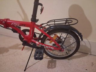 Bicicleta plegable roja