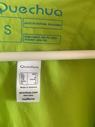 Cortavientos Quechua Verde Talla S