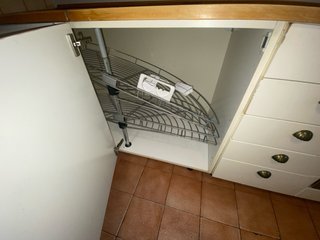 Cocina completa madera y cristal