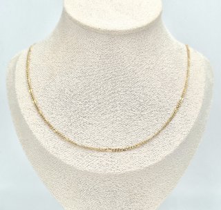 Cadena Figaro de oro de 18k, 3.58 g, 39.5 cm.